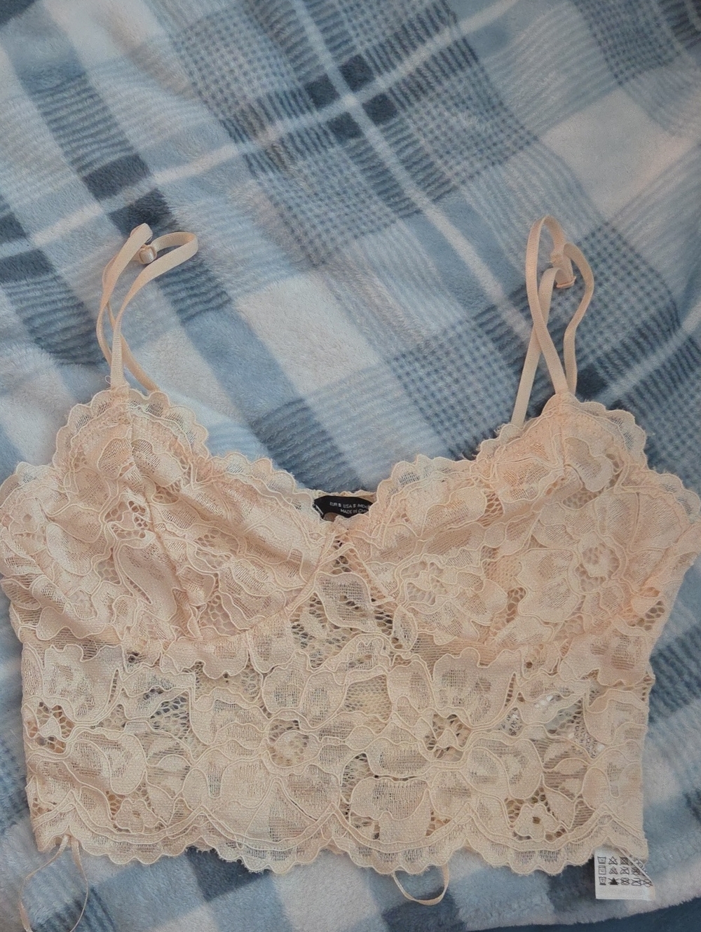 Delicate Lace Bralette - Blush Pink